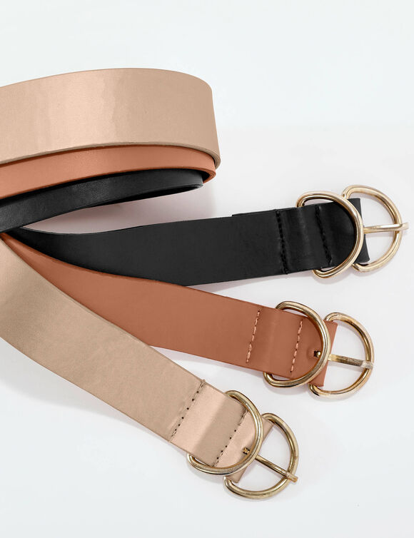 Ceinture fine double boucle (rose dore)