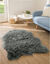 Tapis poils forme peau de bête (gris)