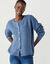 Vest met paillettenknopen, Engelse breisteek (denim blauw)