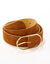 Ceinture boucle coloris dor&eacute;, cro&ucirc;te de cuir (karamel)