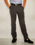 Pantalon ville ceinture ajustable par boucles - polyester  (noir)