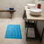 Badmat met geruit motief (blauw)