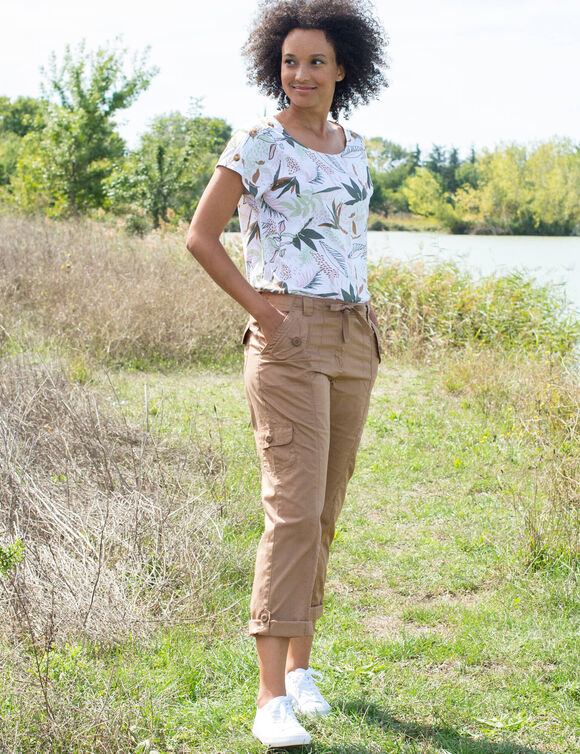 Pantalon battle retroussable (noisette)