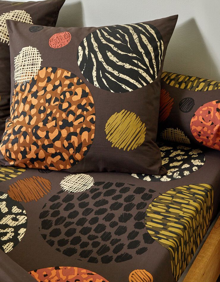 Linge de lit Georges en coton (chocolat)