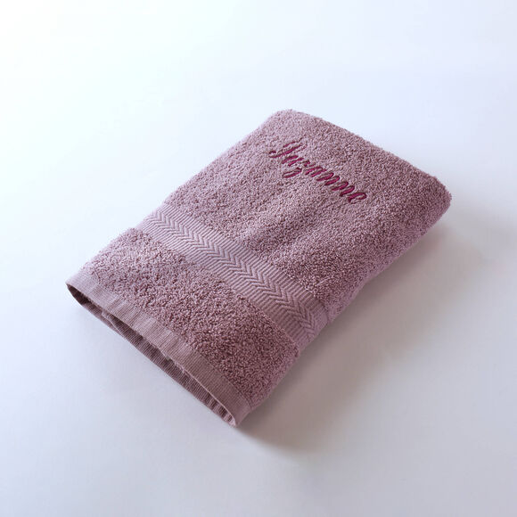 Effen handdoek, zacht comfort, personaliseerbaar (lavendel)