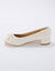 Ballerines petit talon (cr&egrave;me)