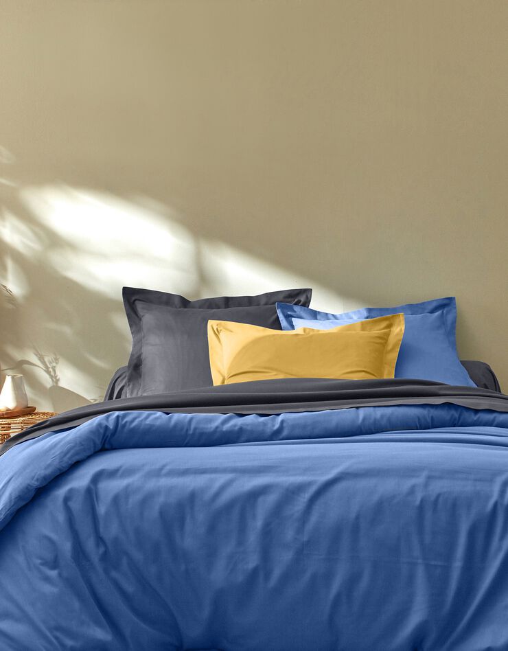 Linge de lit uni polyester-coton Colombine (anthracite)