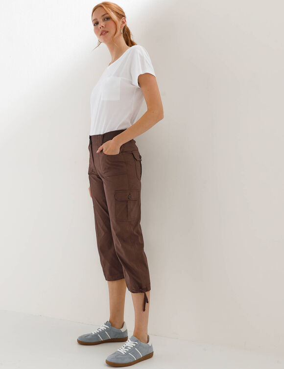 Pantacourt ceinture maille (chocolat)