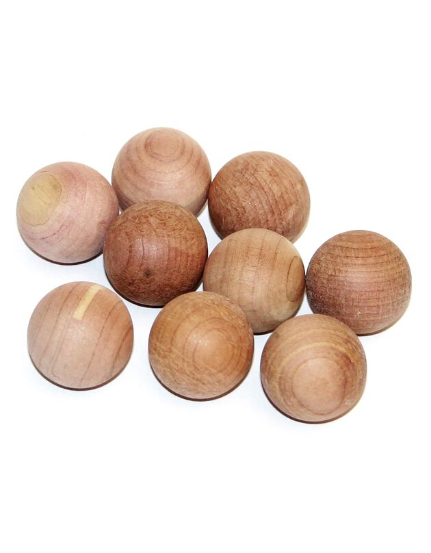 Boules en bois de cèdre - lot de 9 (marron)