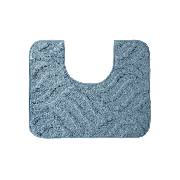 Badmatje met reli&euml;f en 'vlam' effect (blauw)