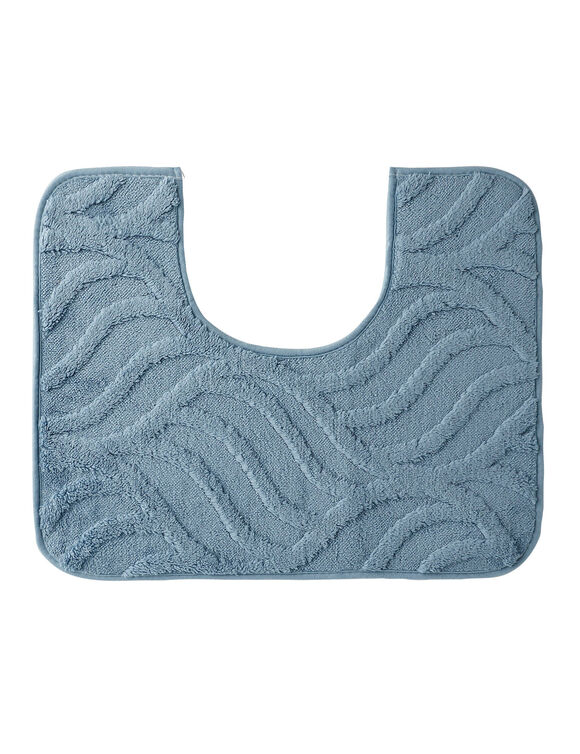 Tapis de bain reli&eacute;f&eacute; effet "flamme" (bleu)