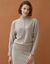 Pull &agrave; coutures apparentes manches chauve-souris, toucher doux (beige chin&eacute;)