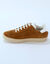 Gekleurde vintage sneakers van spaltleer (taupe)