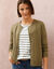 Cardigan met knoopsluiting, katoenmengeling (lichtkaki)