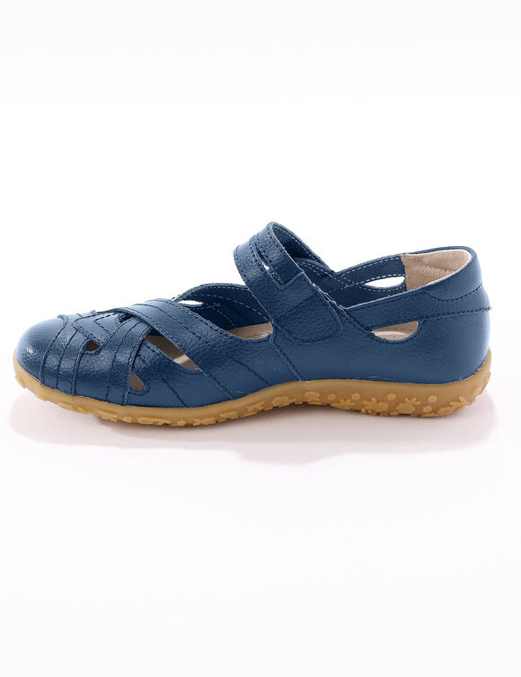 Comfortschoenen in ultrasoepel leer - marine (marine)