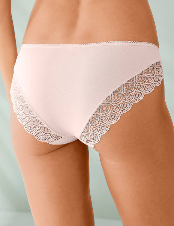 Midislip in effen stretchkatoen en kant - set van 3 (zwart + nude + wit)