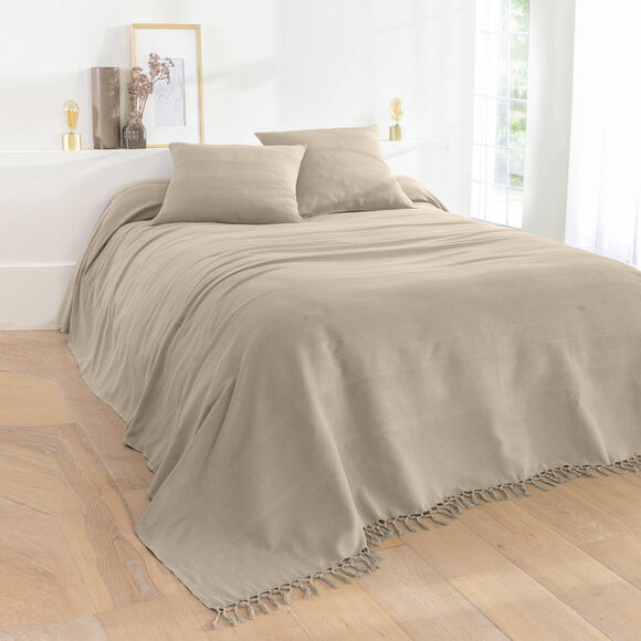 Housse coussin unie coton tissage artisanal - lot de 2 (ficelle)