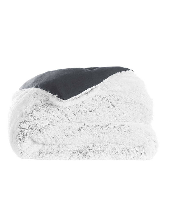 Édredon fourrure synthétique(**) 600 g/m² (gris chiné)
