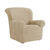 Gewafelde, bi-rekbare hoes voor zitbank en fauteuil met armleuningen (taupe)