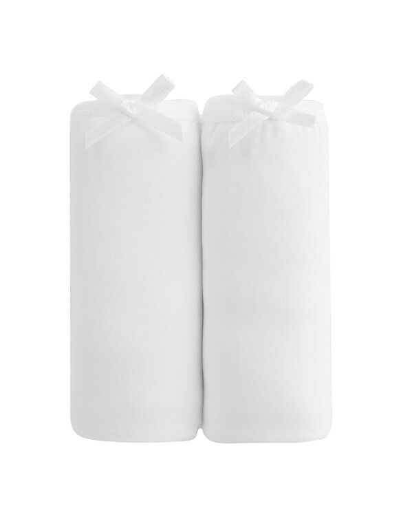 Midi-slip van microvezel met midi-vorm &ndash; Set van 2 (wit)