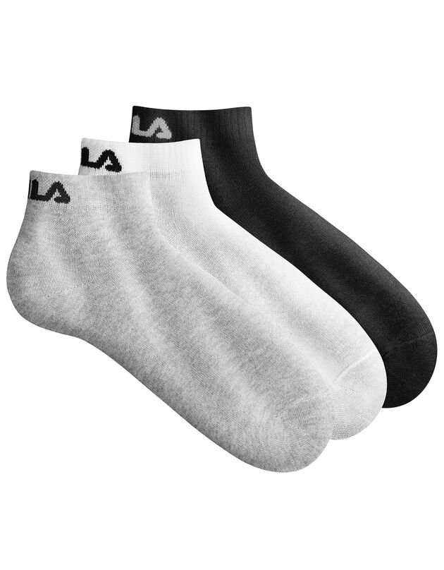 Sokken met korte schacht 'Training' van Fila® - set van 3 paar (grijs + wit + zwart)