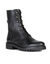 Boots met gekartelde zool en leren bovenwerk, zwart (zwart)