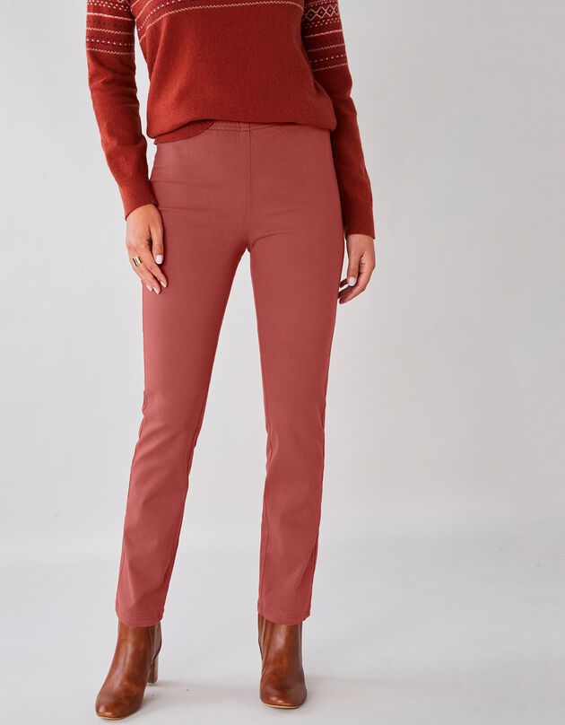 Pantalon sculptant effet ventre plat taille élastiquée (tomette) Pantalon sculptant effet ventre plat taille élastiquée (tomette)