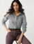 Blouse met gebloemde bloemprint, van katoen (ecru / groen)