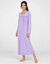 Chemise de nuit longue manches longues unie (parme)