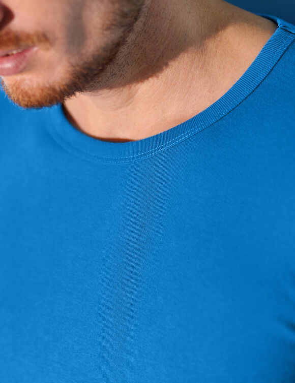 T-shirt sous-vêtement homme col rond - lot de 3 (bleu)