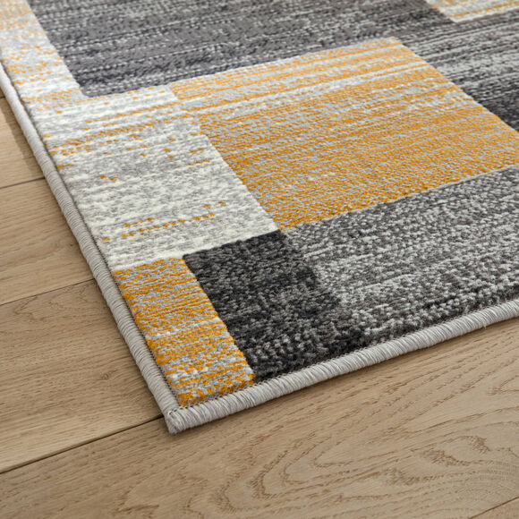 Tapijt met patchwork-motief (grijs)