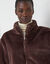 Veste zipp&eacute;e douceur peluche  (marron)