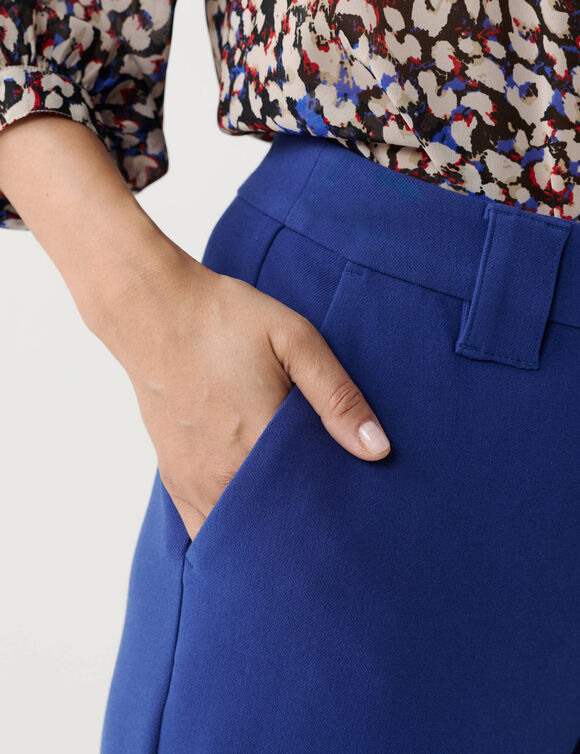 Pantalon cigarette, fluide (bleu encre)