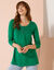 Tuniek met macramé en lange mouwen (muntgroen)