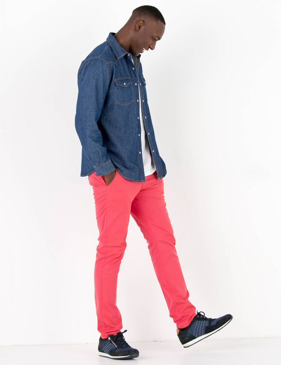 'Western' hemd in jeans (stone)