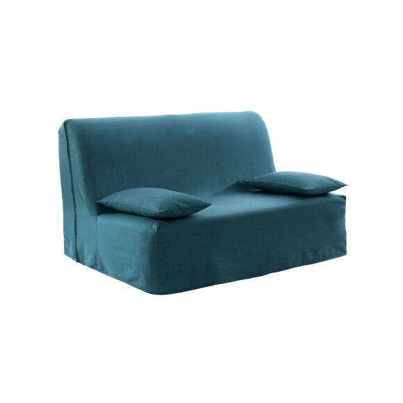 Housse canapé BZ bachette coton uni (bleu)