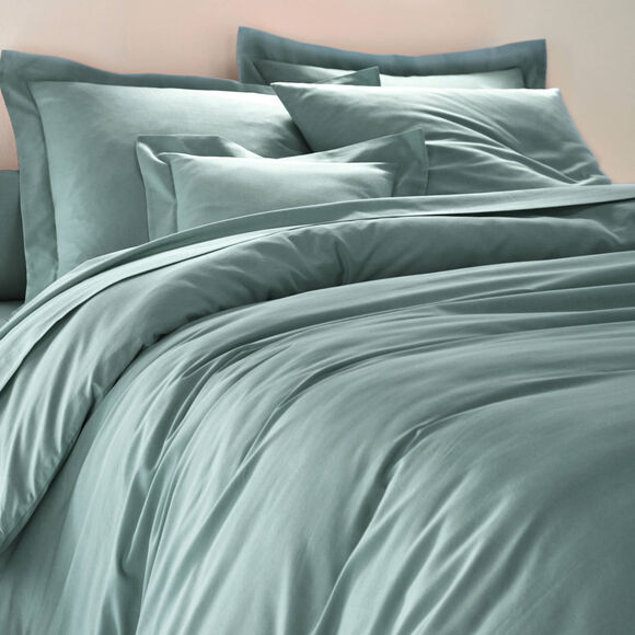 Linge de lit uni polyester-coton Colombine (céladon)
