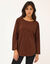 T-shirt met lange mouwen (chocolade)