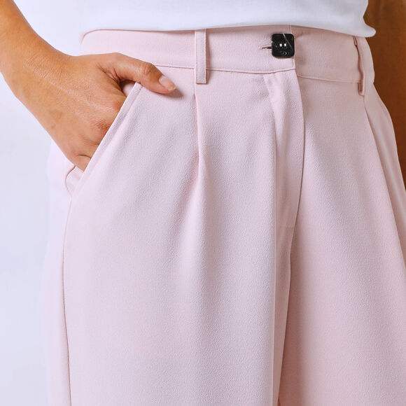 Pantalon large fluide (rose poudr&eacute;)
