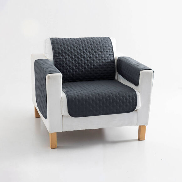 Slipvrije salonbeschermer in gematelasseerde microvezel (grijs)