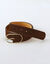 Ceinture boucle coloris dor&eacute;, cro&ucirc;te de cuir (chocolade)