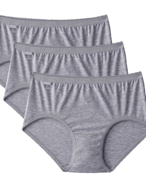 Culotte midi Basic - lot de 3 (gris chiné)