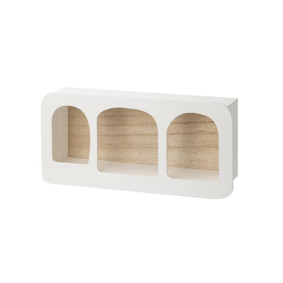 Étagère murale en bois forme arche (blanc)