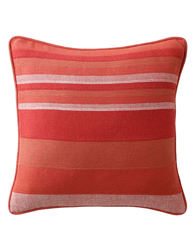 Housse coussin multicolore coton tissage artisanal - lot de 2 (terracotta)