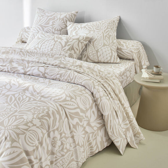 Bedlinnen Montego, in bedrukt katoen (beige)