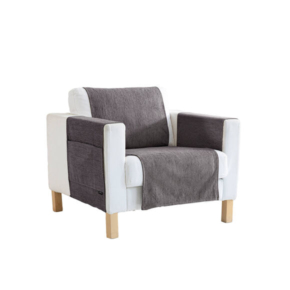 Prot&egrave;ge-salon tissu chenille (gris)