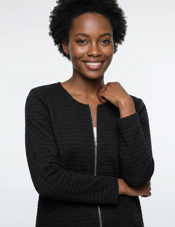 Veste matelass&eacute;e zipp&eacute;e (noir)