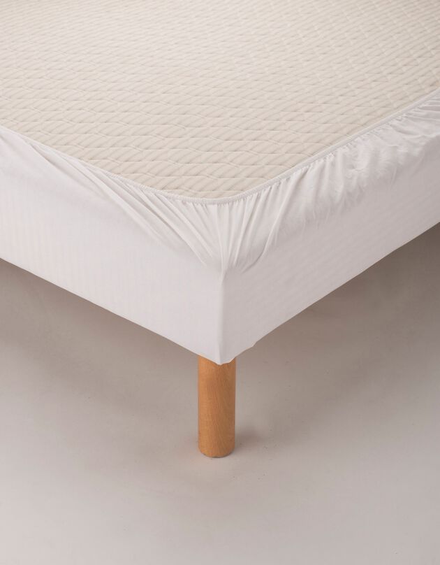 Bande cache-sommier tissu microfibre (blanc)