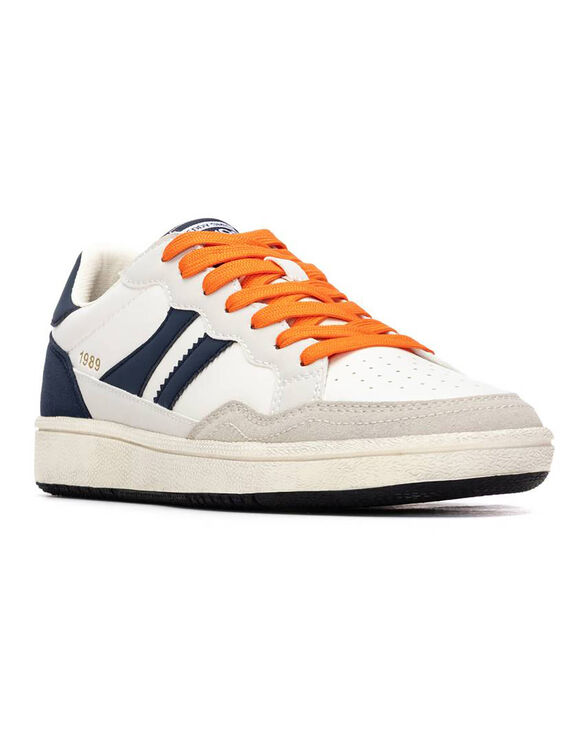 Baskets &agrave; lacets (wit / blauw)