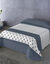 Dekbed in microvezel met strepenmotieven 200g/m2 (blauw)